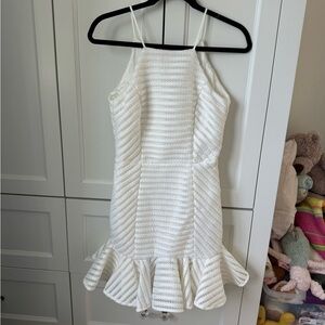 Bardot White Halter Dress - Size XS/US 4/AU 8